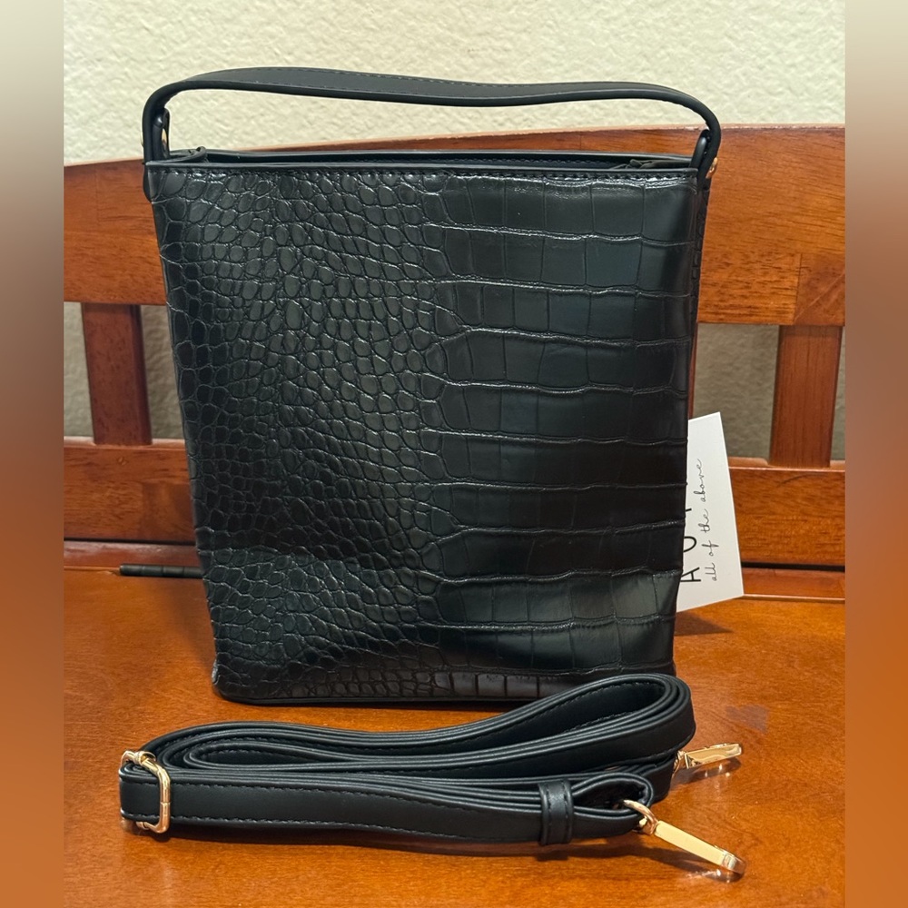 AOTA Vegan Leather Croc crossbody